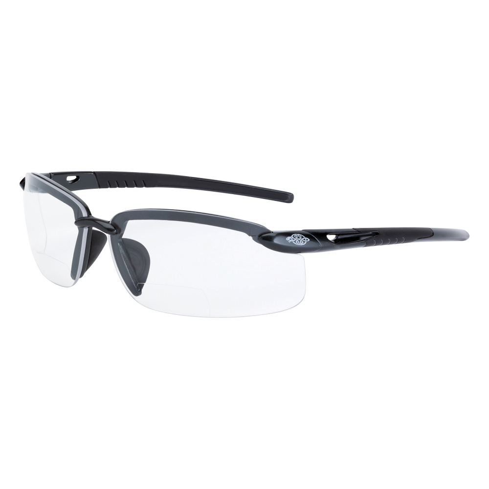 ES5 Bifocal Safety Eyewear - Pearl Gray Frame - Clear Lens - 2.5 Diopter - Bifocals